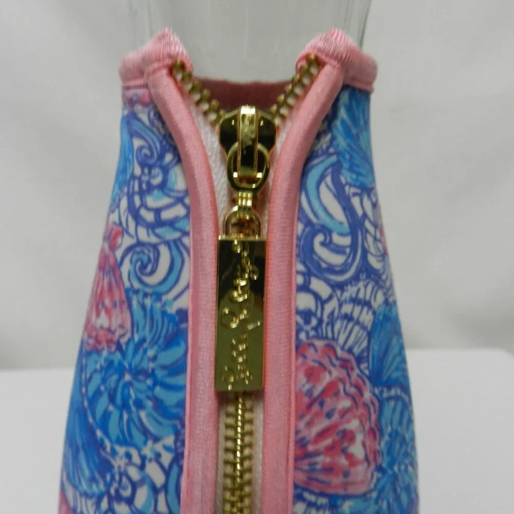 Lilly Pulitzer Raising Shell Glass Carafe Cork stopper & Koozie Sleeve 10
